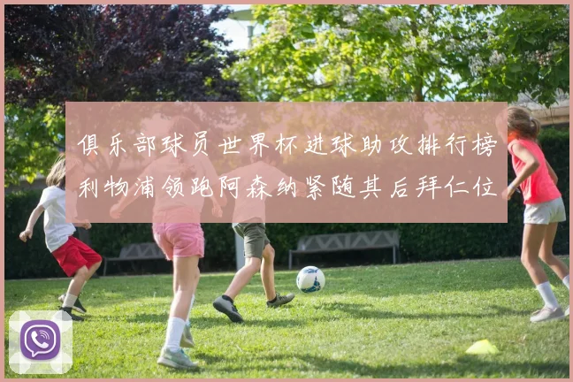 俱乐部球员世界杯进球助攻排行榜利物浦领跑阿森纳紧随其后拜仁位列第三